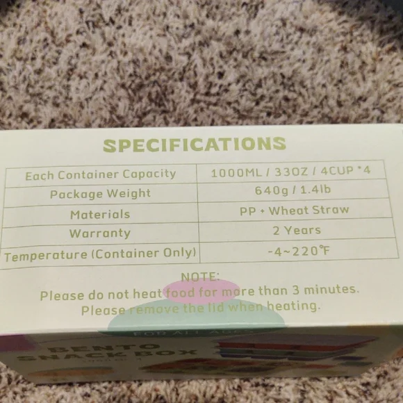 6 Compartment Lunch Set with Color Options - Picture 4 of 4